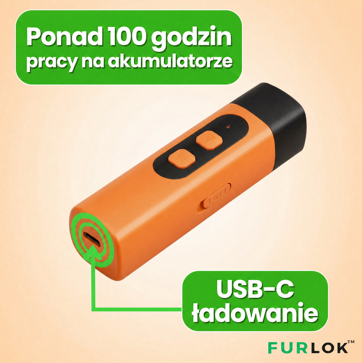 Pilot Furlok z zaznaczonym portem USB-C – ponad 100 godzin pracy na akumulatorze