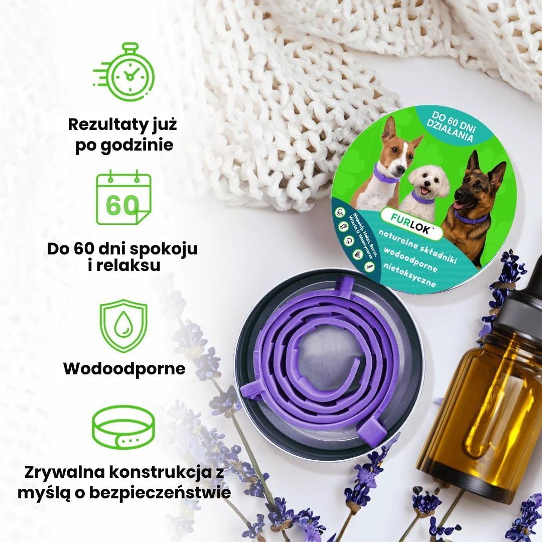 Furlok™ | Obroża uspokajająca z feromonami dla psów
